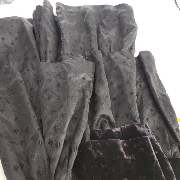 Vtg 80s Witchcore Black Velvet Dress 6 Drop Waist Ruffle Skirt Witchy Grunge - Picture 15 of 16